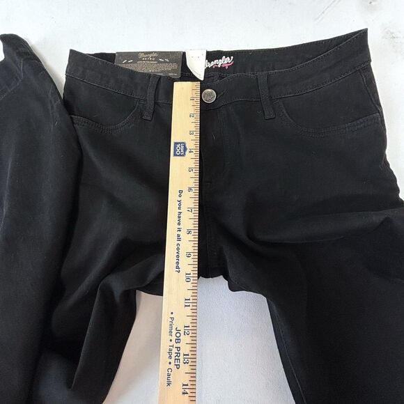 Wrangler Retro Mae Mid Rise Stretch Wide Leg Jeans Black - Picture 6 of 10